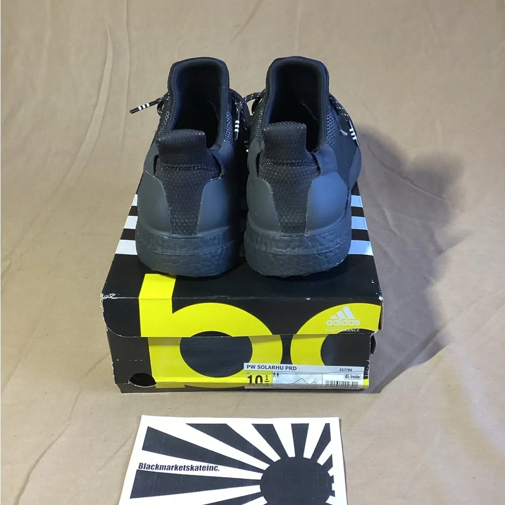 Pharrell x Adidas Solar Hu Glide PRD 'Core Black' EG7788 Men's Size 10.5